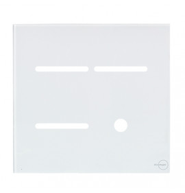 Placa p/ 3 Interrupores + Furo 4x4 - Novara Glass Branco